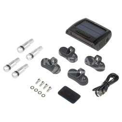 Система контроля давления в шинах TPMS 4 внутренних датчика, дисплей на торпедо, солнечная панель