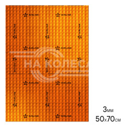 Шумоизоляция (вибро) &quot;Main 3&quot; PRO (50*70 см) КС, 3 мм, фольга 90 мкм. КМП 0,30