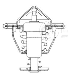 Термостат для автомобилей Toyota Camry (06-)/(11-)/RAV 4 (06-)/(13-)/Corolla (01-)/(06-) (82°С) (термоэлемент)