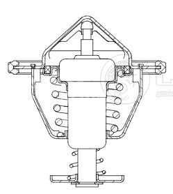 Термостат для автомобилей Toyota Camry (06-)/(11-)/RAV 4 (06-)/(13-)/Corolla (01-)/(06-) (82°С) (термоэлемент)