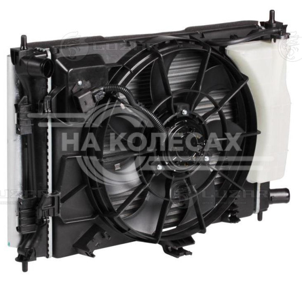 Блок охлаждения (радиатор+конденсор+вентилятор) для автомобилей Solaris (10-)/Rio (10-) MT