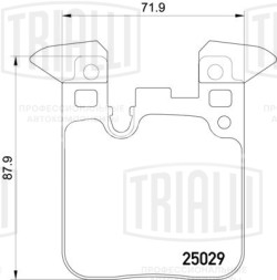 Колодки тормозные для автомобилей BMW 1 (F20/21) (11-) / 3 (F30/31) (11-) дисковые задние (M Sport) в комплекте с датчиком износа