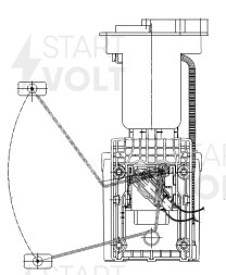 Модуль топливного насоса для автомобилей Audi A6 (97-) 1.8i/2.0i/2.4i/2.8i