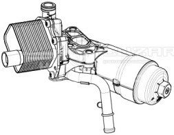 Радиатор масляный в сборе (теплообменник) для автомобилей Astra J (10-)/Mokka (12-) (10-) 1.4T