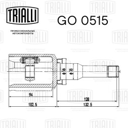 ШРУС внутренний левый для автомобилей Cruze (09-) 1.6i/1.8i AT (MH9)