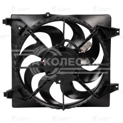 Электровентилятор охлаждения для автомобилей Hyundai Santa Fe II (06-) 2.2D/2.7i (с кожухом)