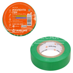 Изолента ПВХ, зеленая, 19 мм*10 м