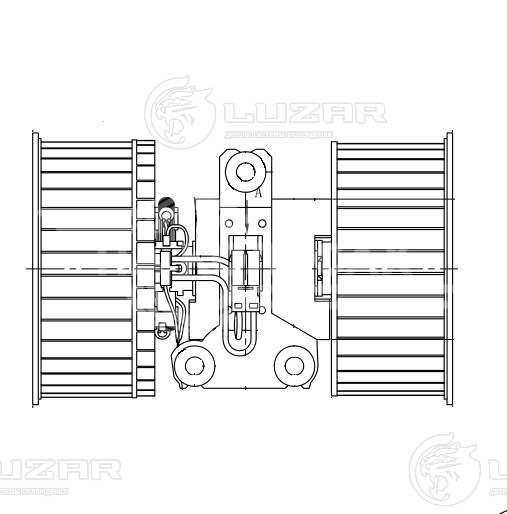Электровентилятор отопителя для автомобилей BMW X5 (E53) (00-)/Range Rover III (02-) (auto A/C) (LFh 26E5)