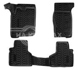 Ковры для Chevrolet Niva (02-), 4 шт., выс. борт, 3D, ТЭП, черн.