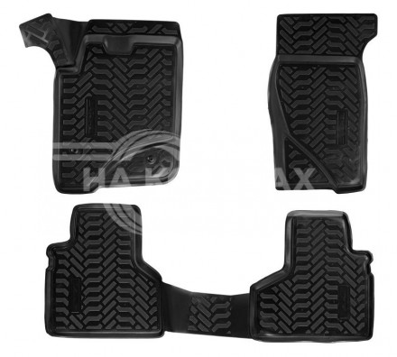 Ковры для Chevrolet Niva (02-), 4 шт., выс. борт, 3D, ТЭП, черн.