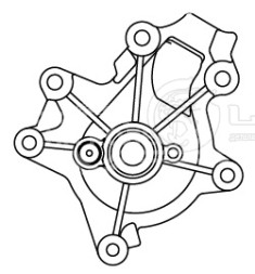 Насос водяной для автомобилей Toyota Corolla (13-)/RAV 4 (12-) 1.6i/1.8i/2.0i [1ZR/2ZR/3ZR]