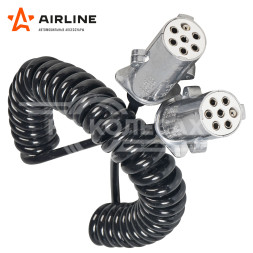 Кабель прицепа 24В тип-S 7 контактов 4,5м (металл)