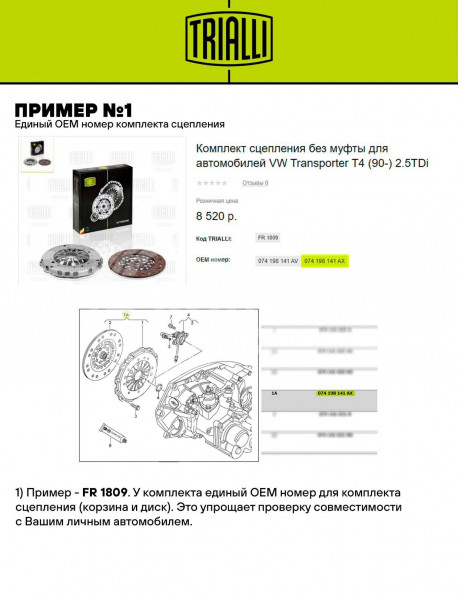 Комплект сцепления без муфты для автомобилей Volvo FM 400 (05-)/Renault Premium 2 (06-) 430мм