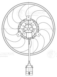 Электровентилятор кондиционера для автомобилей Opel Astra H (04-)/Zafira B (05-) (без кожуха)