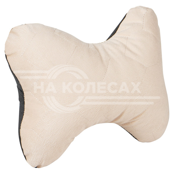 Подушка-косточка на подгол. &quot;Алькантара&quot;, ткань, 1 шт., бежевая