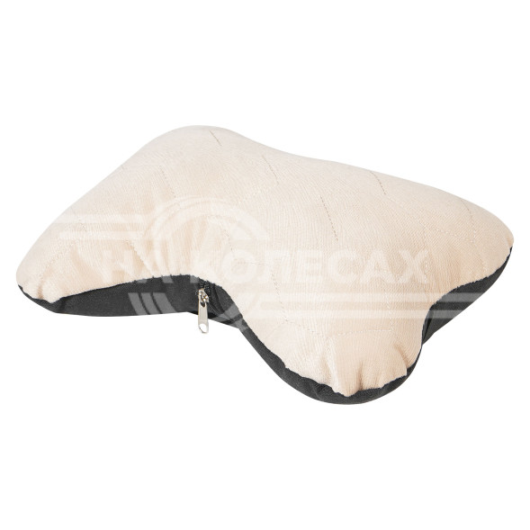 Подушка-косточка на подгол. &quot;Алькантара&quot;, ткань, 1 шт., бежевая