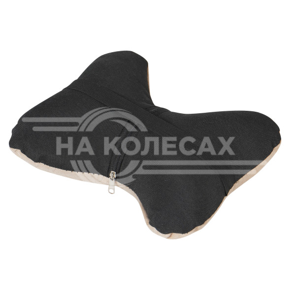 Подушка-косточка на подгол. &quot;Алькантара&quot;, ткань, 1 шт., бежевая