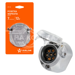 Розетка фаркопа 12В 7 контактов металл