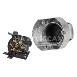 Розетка фаркопа 12В 7 контактов металл