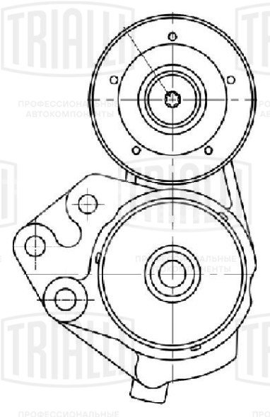 Ролик приводного ремня для автомобилей VW Golf VI (08-)/Tiguan (08-) 1.4TSi (с натяжным механизмом) верхний