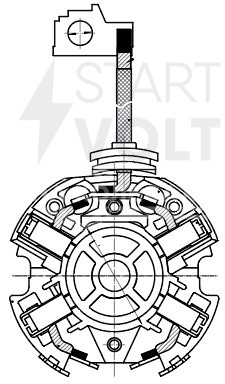 Узел щеточный стартера для автомобилей VAG A6 (97-)/A8 (96-) 2.4i/2.8i