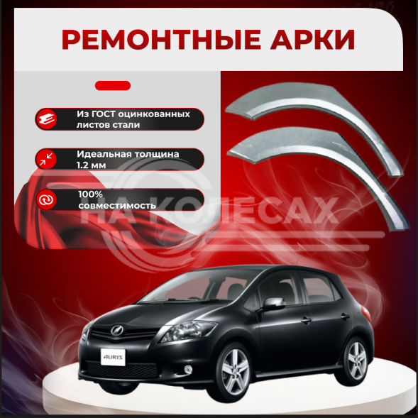 Ремонтные задние арки Toyota Auris