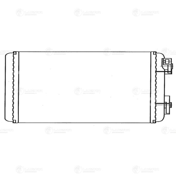 Радиатор отопителя для автомобилей МАЗ 5440 (фланцы 0°)