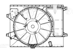 Электровентилятор охлаждения для автомобилей KIA Soul II (14-) 1.6i/2.0i (с кожухом)