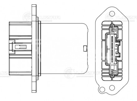Резистор электровентилятора отопителя для автомобилей Mazda 3 (BL) (09-) (manual A/C)