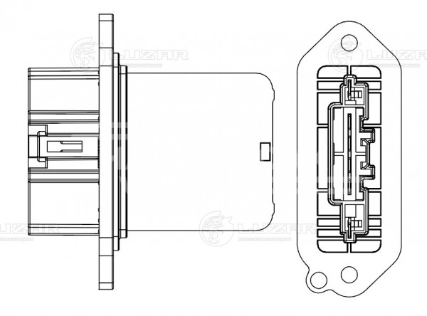 Резистор электровентилятора отопителя для автомобилей Mazda 3 (BL) (09-) (manual A/C)