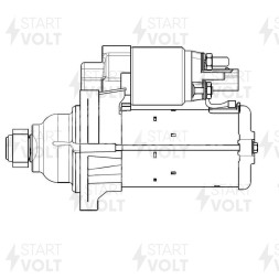Стартер для автомобилей VAG Octavia A7 (12-)/Golf VII (12-) 1.2TSI/1.4TSI/1.8TSI 1,4кВт