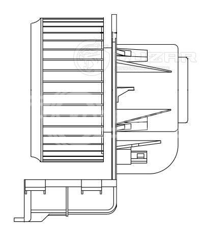 Электровентилятор отопителя для автомобилей VW Transporter T5 (03-) A/C±