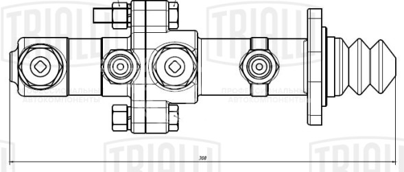 Цилиндр главный тормозной для автомобилей ГАЗ 3307/53/66 (с расширительным бачком)