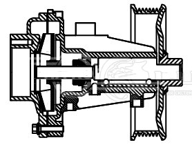 Насос водяной для автомобилей Ford Transit (11-) 2.2TDCi (с корпусом)