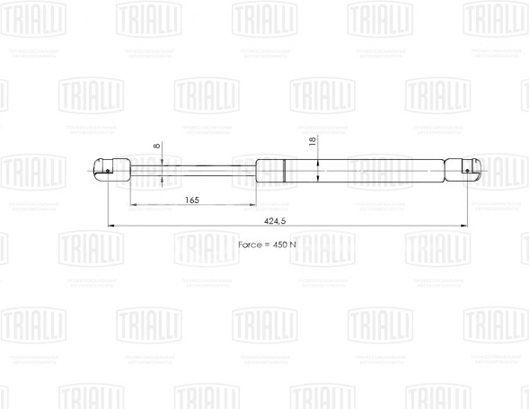 Амортизатор (упор) крышки багажника для автомобиля Opel Astra H (04-) хетчбэк 5-ти дверный