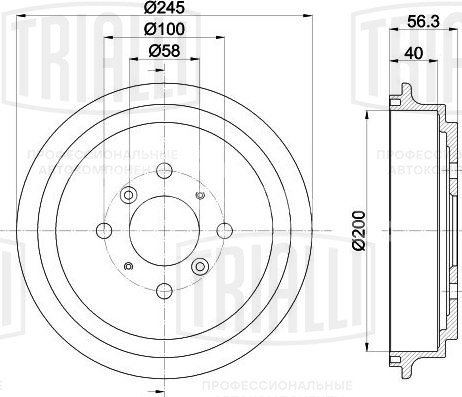 Барабан тормозной для автомобилей Suzuki Liana (01-) / Baleno (95-)