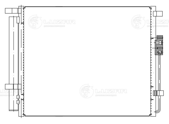 Радиатор кондиционера для автомобилей Hyundai Santa Fe (12-)/(18-) 2.0D/2.2D M/A