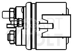 Реле втягивающее стартера для автомобилей Лада Largus (12-)/Renault Logan (04-) 1.6i (без серд.)