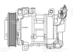 Компреccор кондиционера для автомобилей C4 (04-)/308 (07-) (тип Denso)