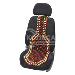 Накидка деревянная на перед. сиденье, массажная, цвет желт./коричн.