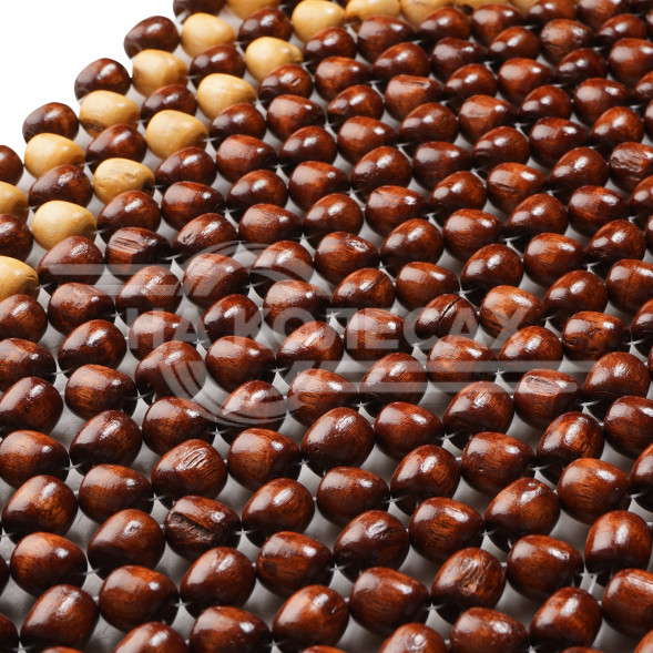 Накидка деревянная на перед. сиденье, массажная, цвет желт./коричн.