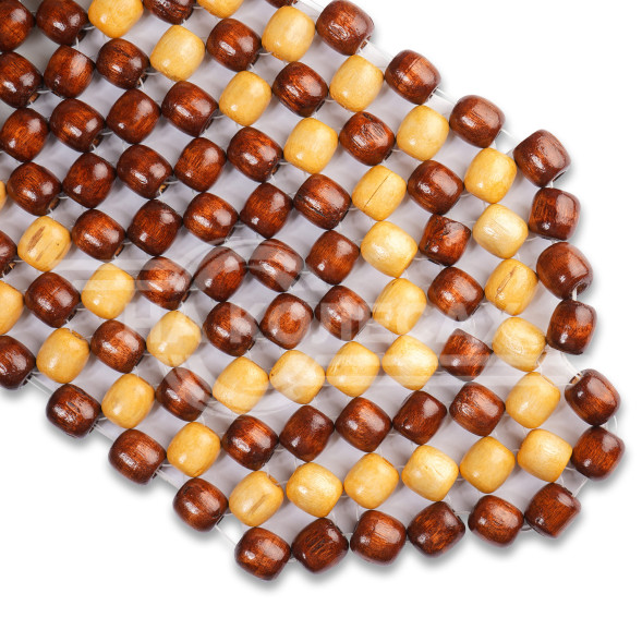 Накидка деревянная на перед. сиденье, массажная, цвет желт./коричн.