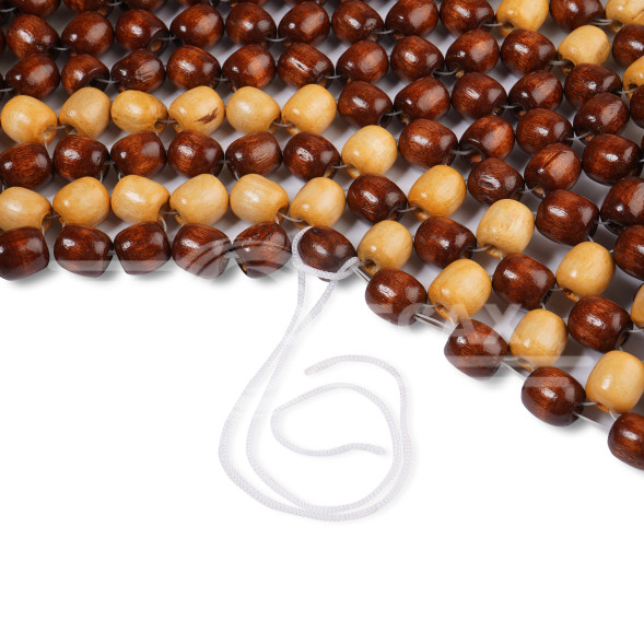 Накидка деревянная на перед. сиденье, массажная, цвет желт./коричн.