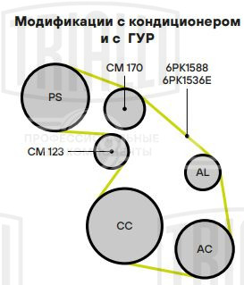 Ролик привод. ремня для автомобилей Лада 1118/2123 (только ролик) (CM 123)