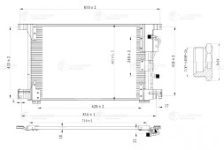 Радиатор кондиц. для а/м Mercedes-Benz Actros (96-)