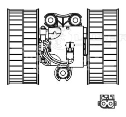 Электровентилятор отопителя для автомобилей Mercedes-Benz Vito/Viano (W639) (03-) (белый разъем)