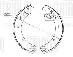 Колодки тормозные для автомобилей УАЗ 3163 Patriot (с 2016) (РК Dymos) барабанные (4 шт.)