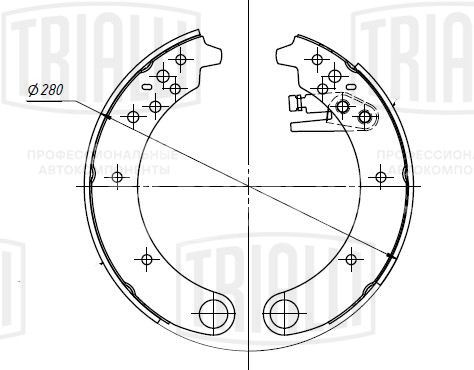 Колодки тормозные для автомобилей УАЗ 3163 Patriot (с 2016) (РК Dymos) барабанные (4 шт.)