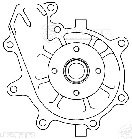 Насос водяной для автомобилей Isuzu NQR75/NPR75/NQR90 (06-) 5.2D [4HK1T]