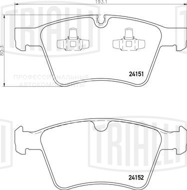 Колодки тормозные для автомобилей Mercedes GL (X164) (06-)/ML500 (W164) (05-) дисковые передние